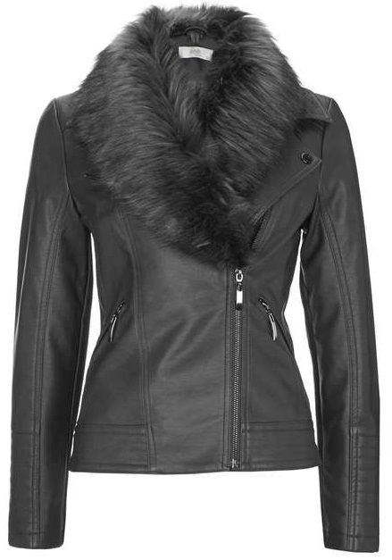 Petite Fur Biker Jacket - Wallis