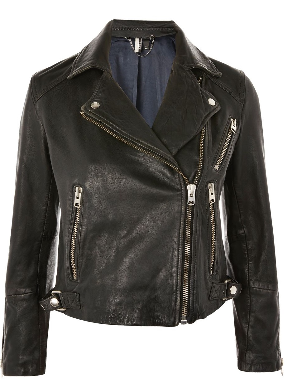 Petite Leather Jacket - Topshop