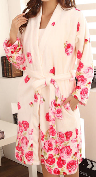 Petite Floral Robe and Dress Set