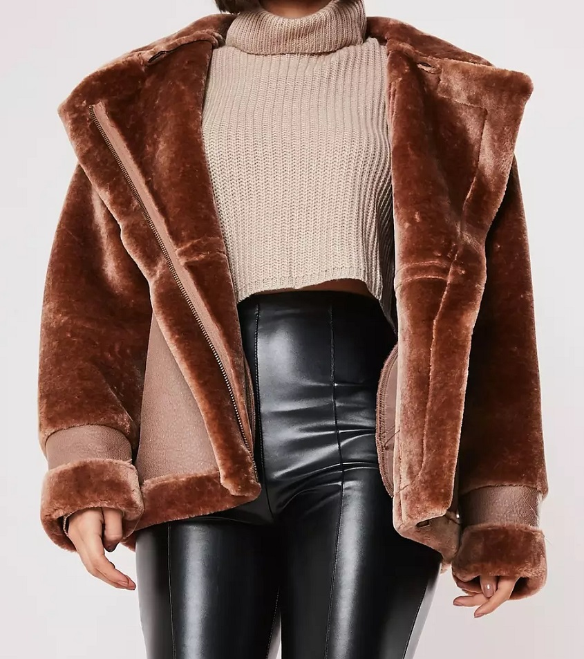 Petite Aviator Coat - MissGuided