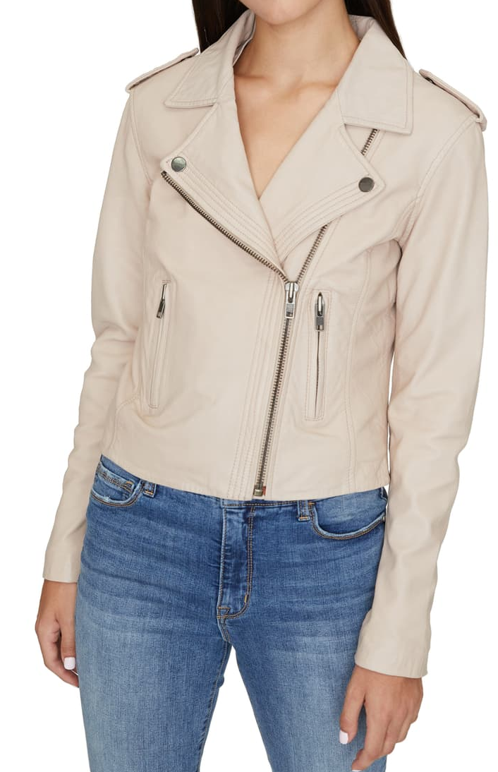 Petite Genuine Leather Moto Jacket - Nordstrom