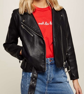 Petite PU Biker Jacket - MissSelfridge